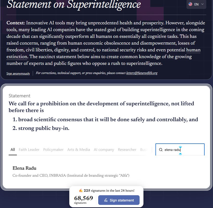 INBRASA în avangarda discuției globale despre superinteligența artificială